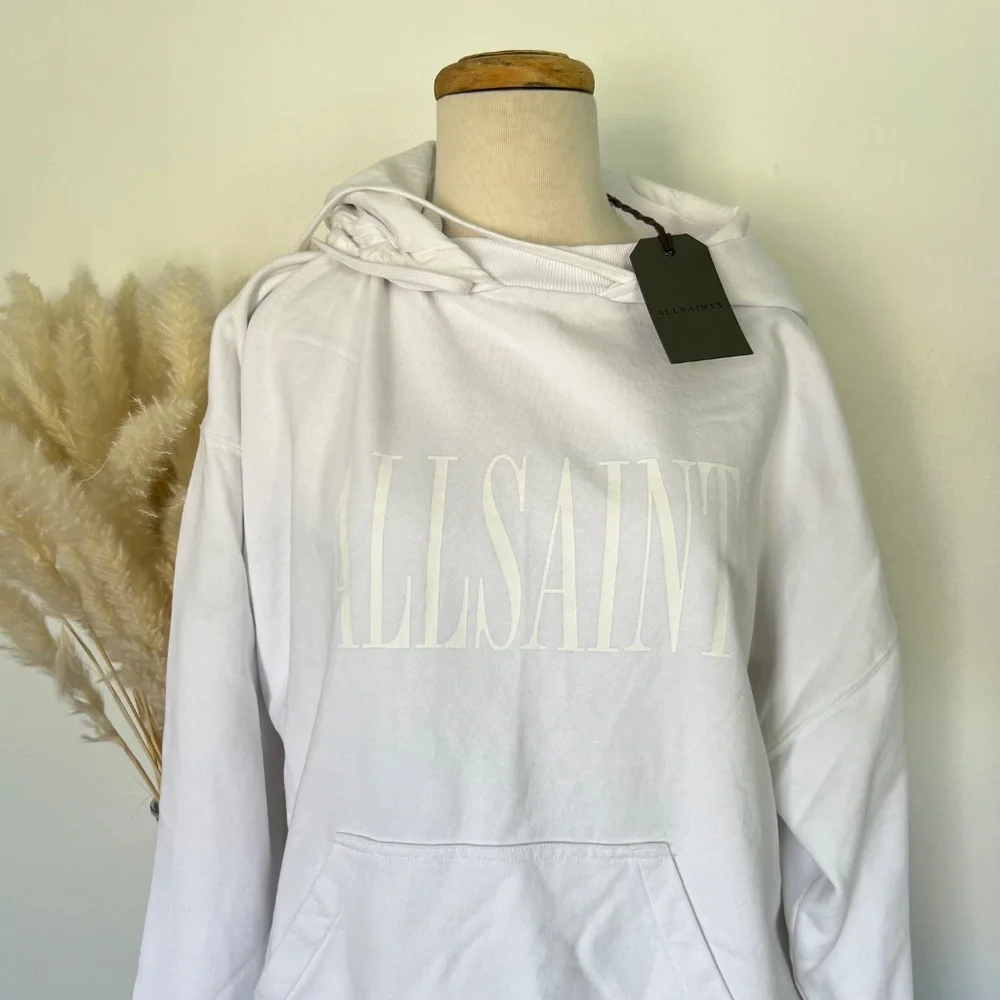 NWT ALL SAINTS ETIE White Hoodie - Picture 3 of 6
